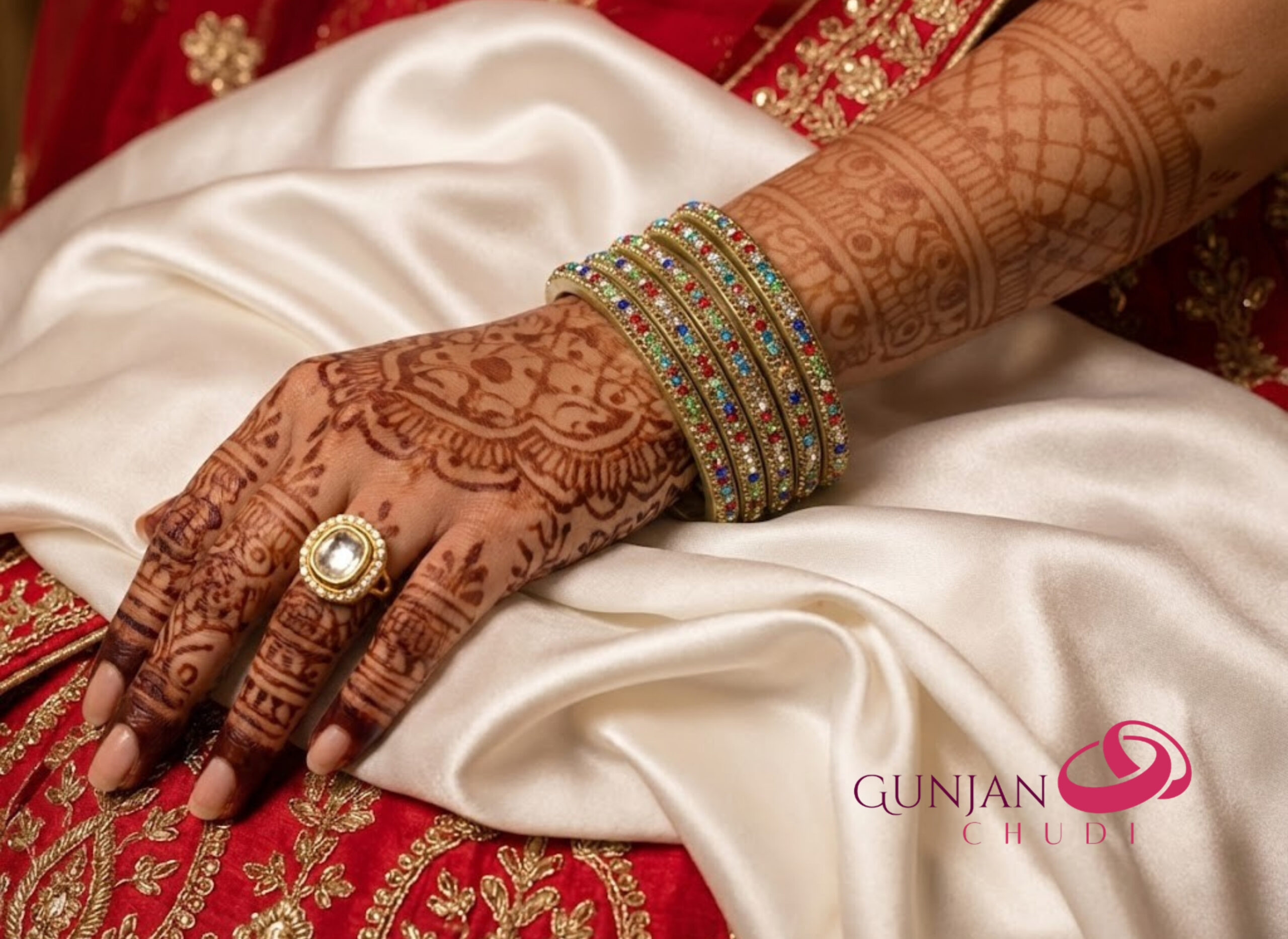 Navratna Style Crystal Kada - Image 5