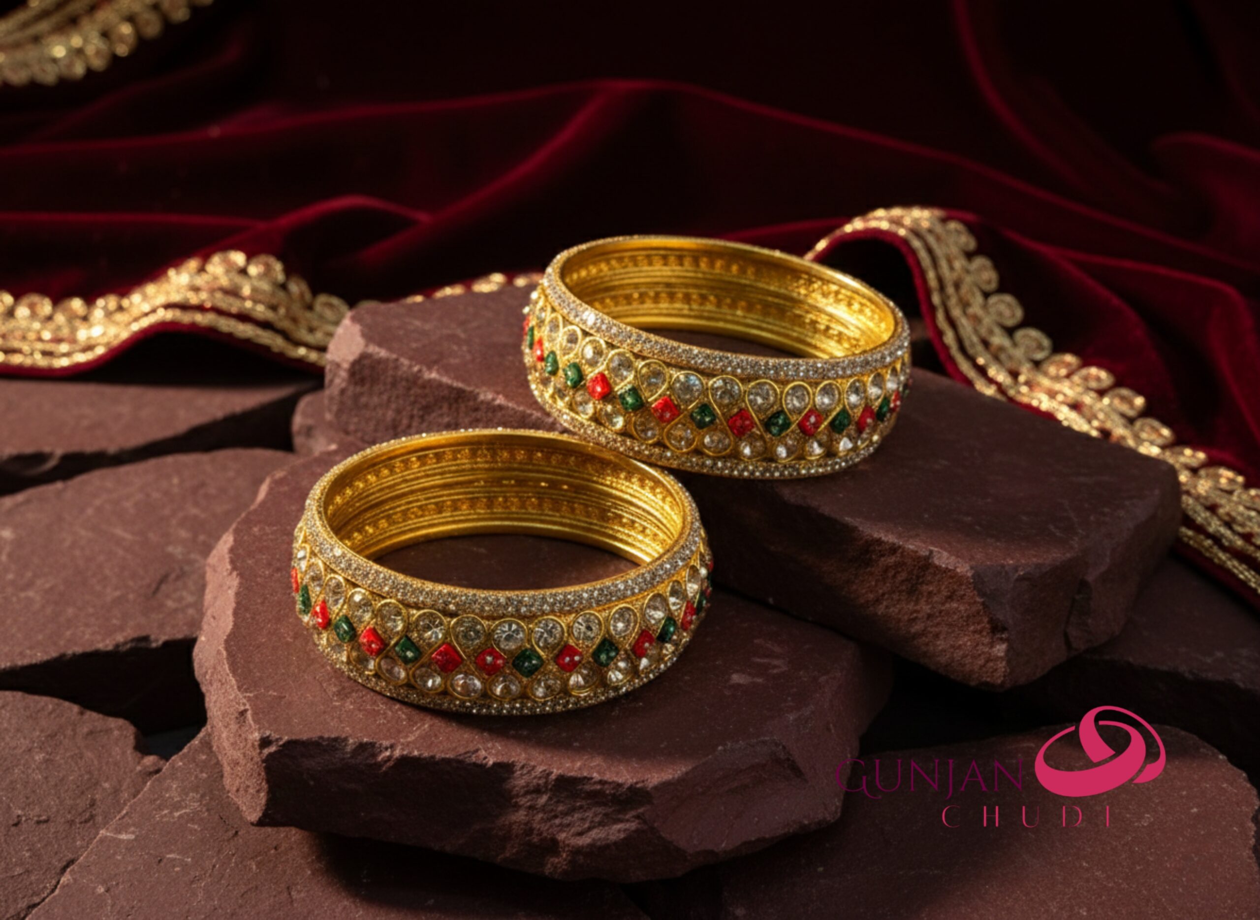 Royal Peacock Sparkle Bangles - Image 5