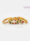Navratna Stone Cut Bangles