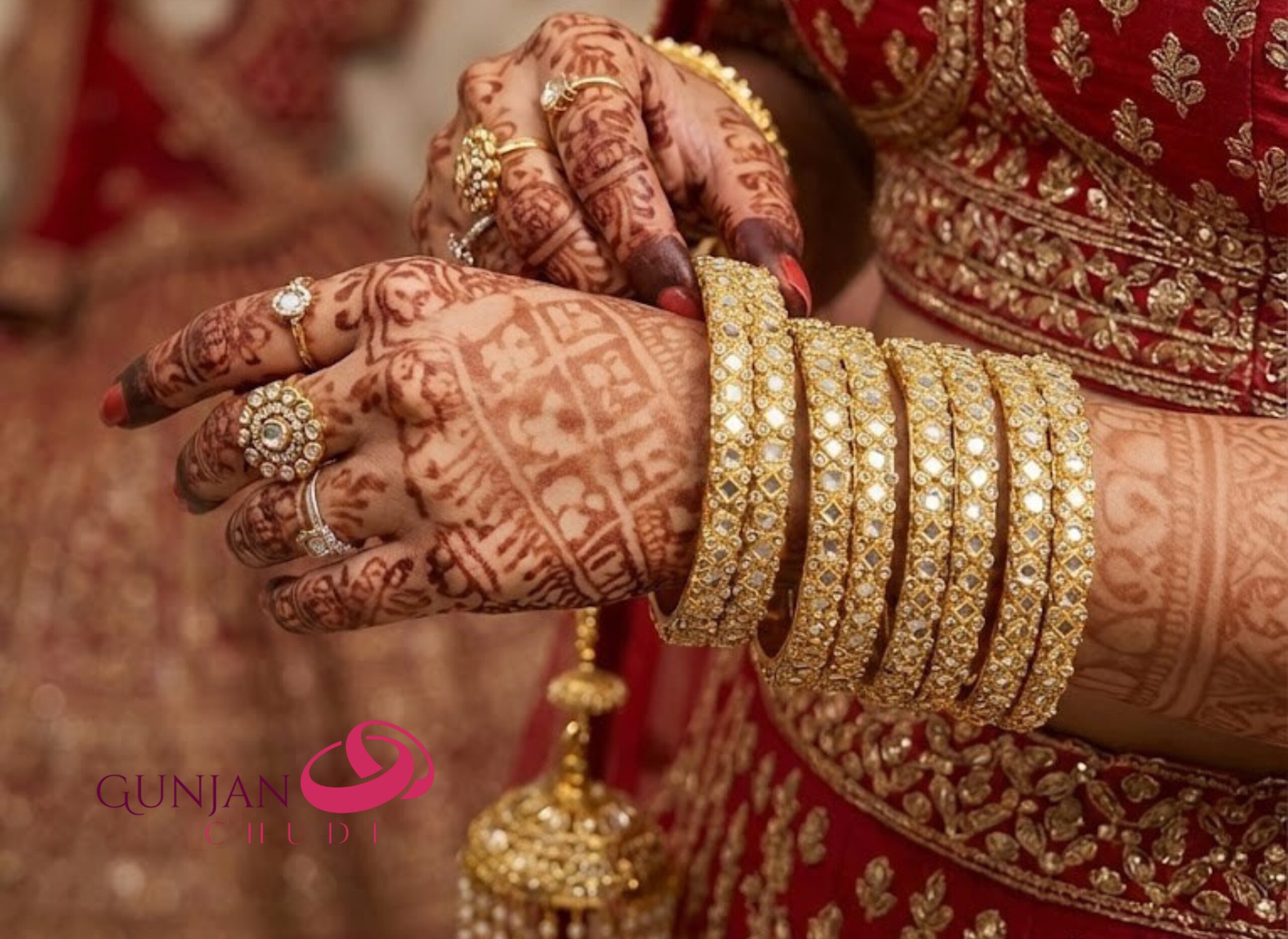 Antique Gold Meenakari Bangles - Image 4