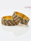 Emerald & Ruby Glitz Bangles