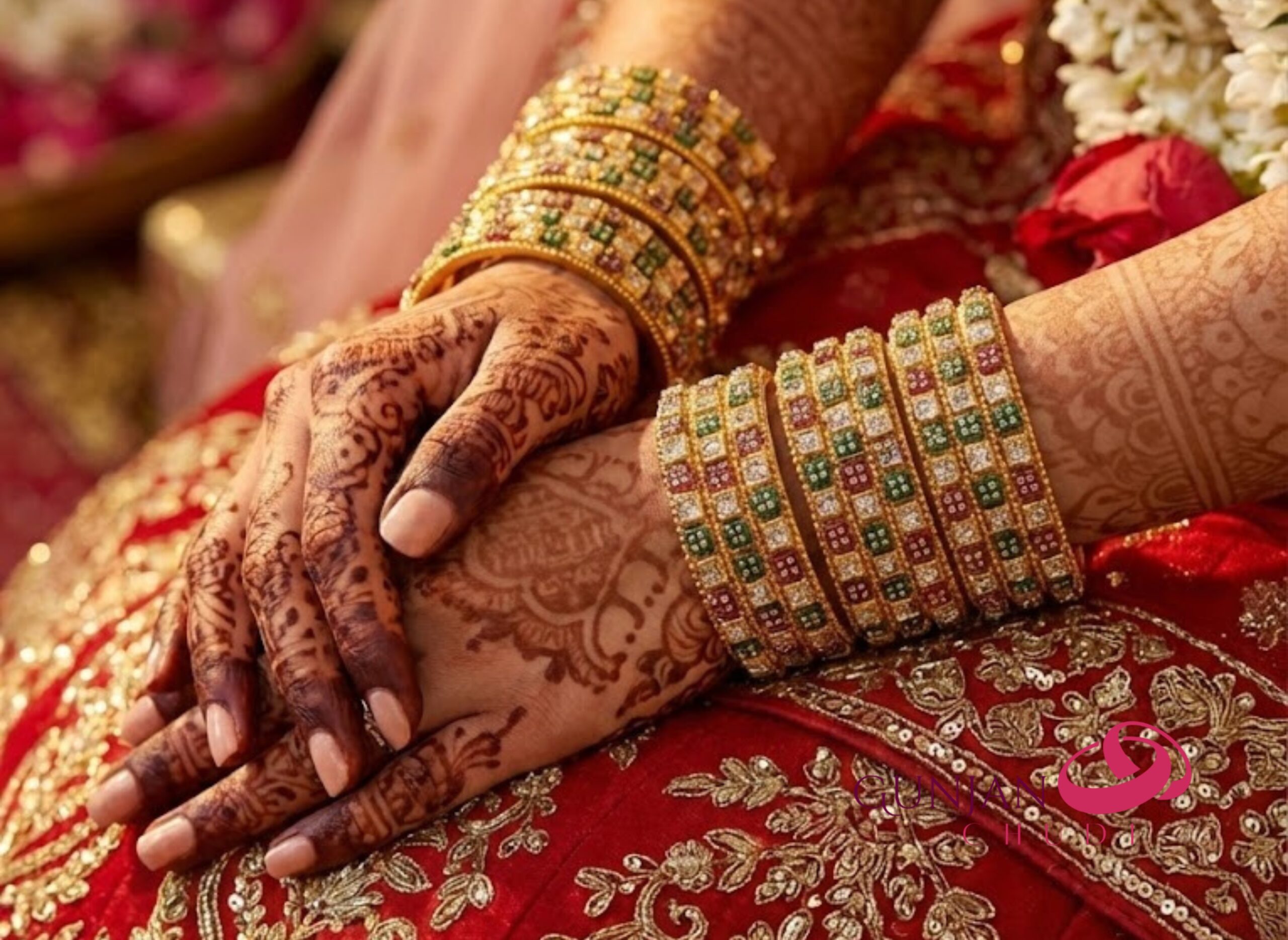 Emerald & Ruby Glitz Bangles - Image 2