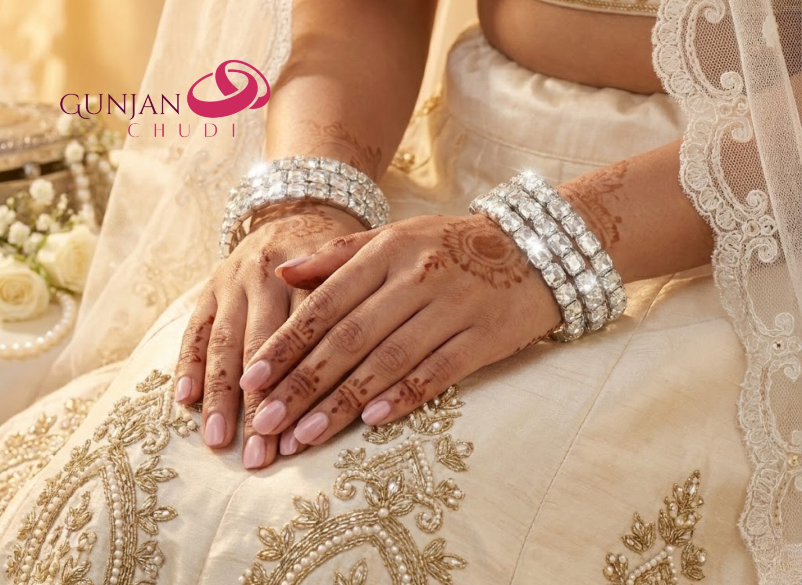 Maharani Ice Square Bangles - Image 3