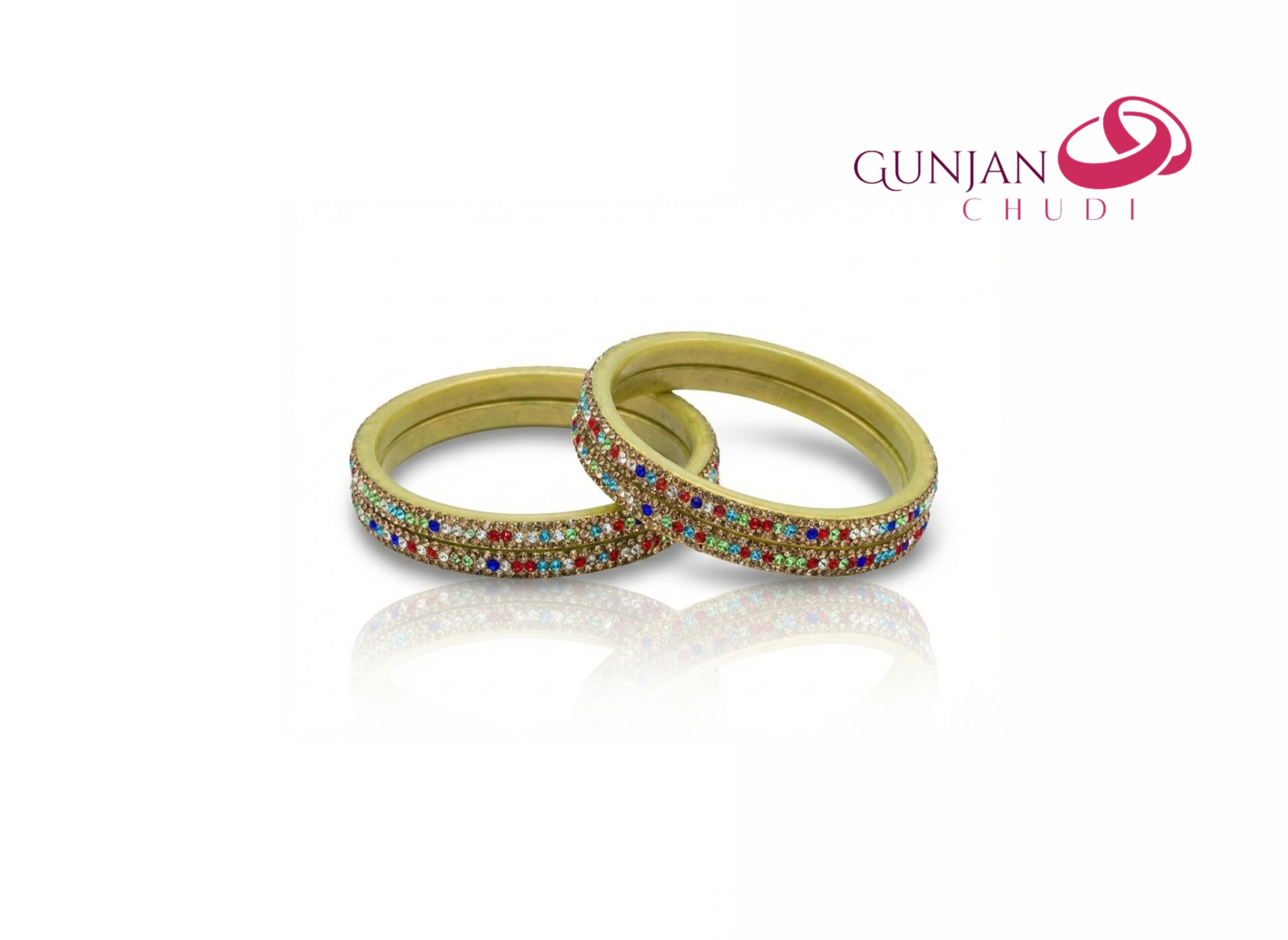 Navratna Style Crystal Kada