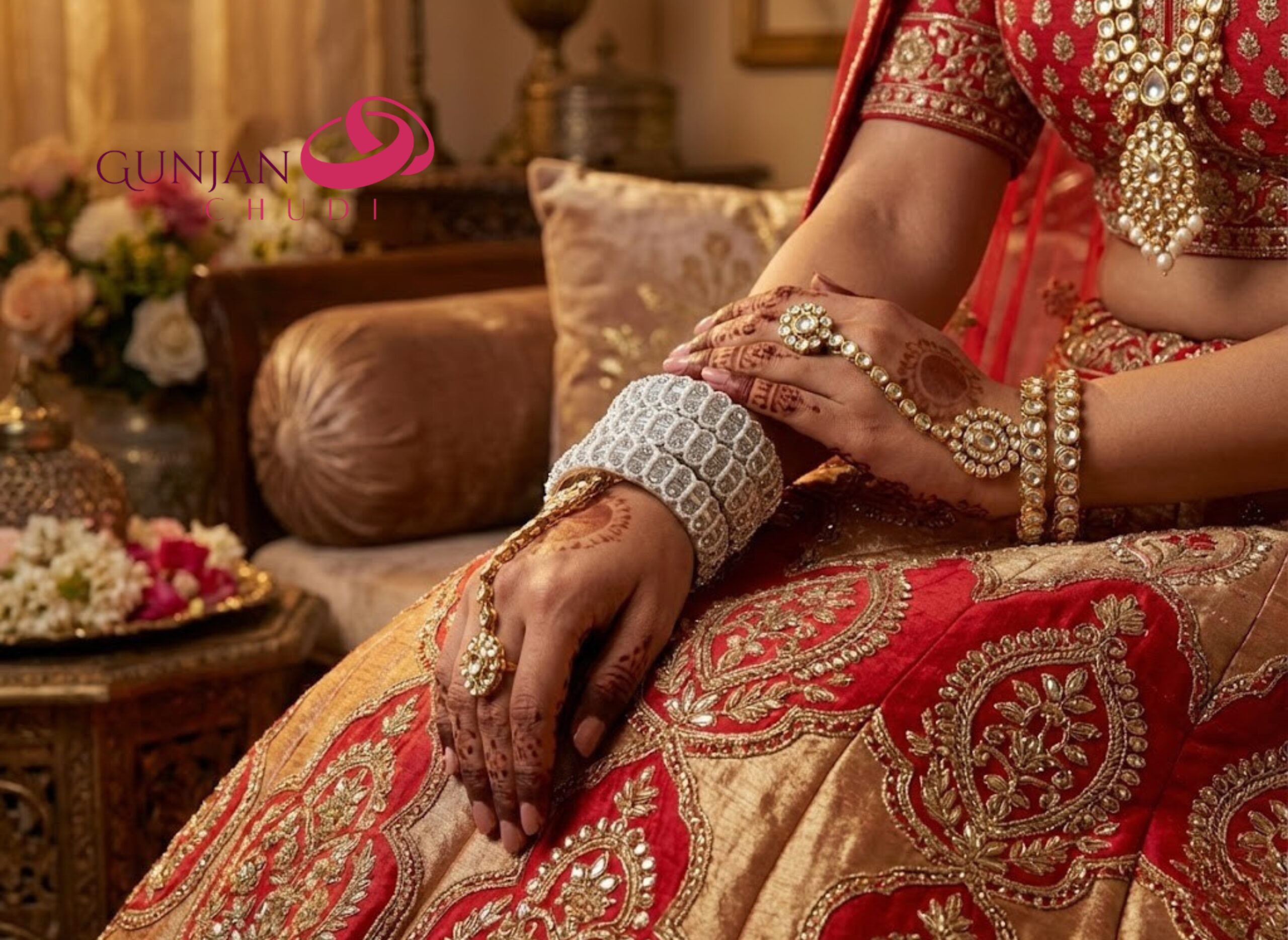 Royal Pearl – Encrusted Kada - Image 4