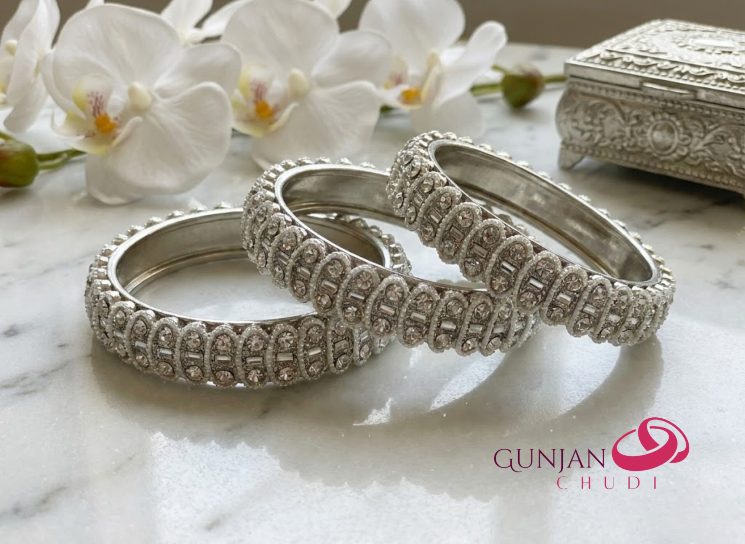 Royal Pearl – Encrusted Kada - Image 2
