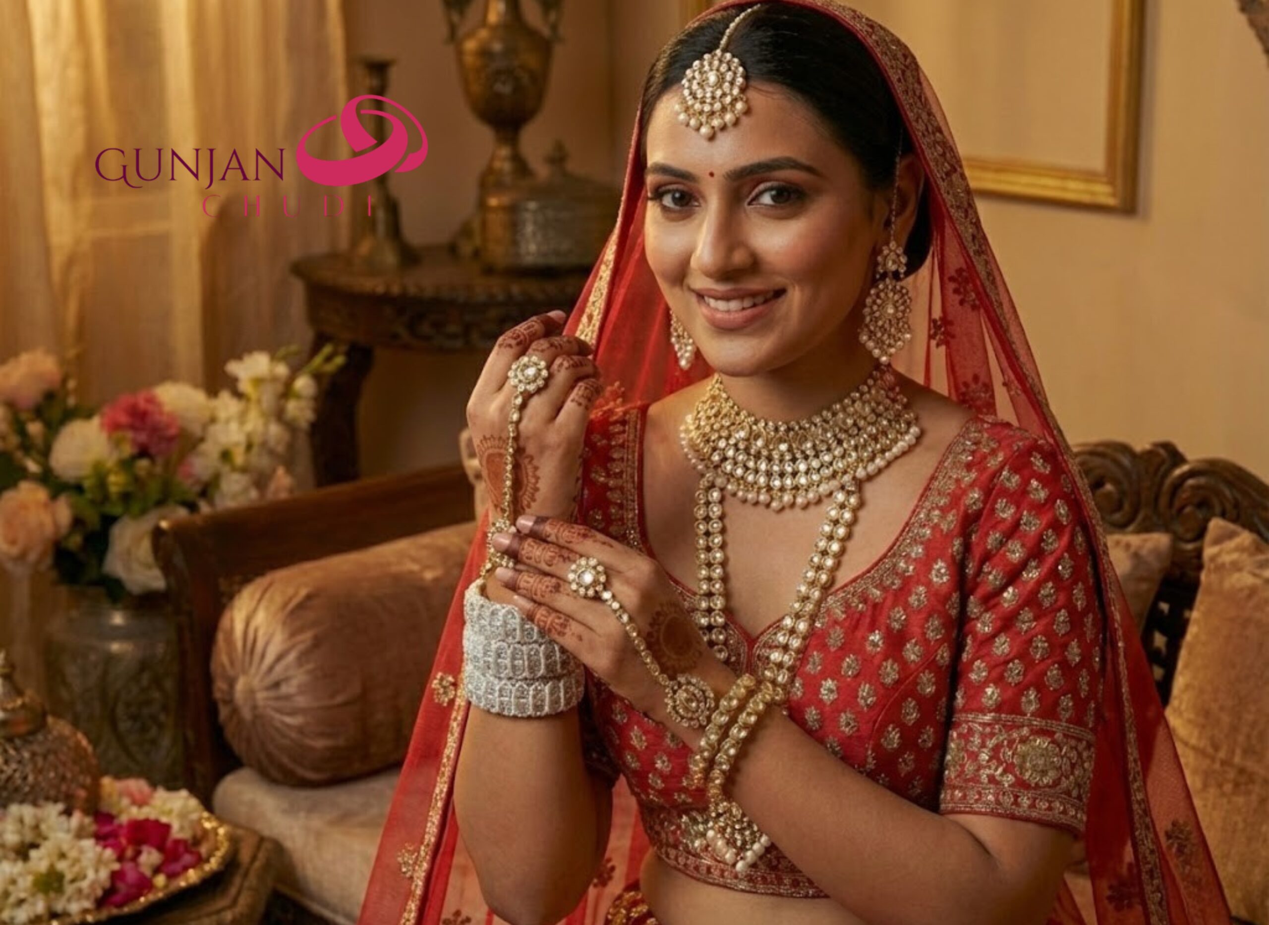 Royal Pearl – Encrusted Kada - Image 3