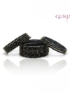 Black Diamond Cut Glass Bangles