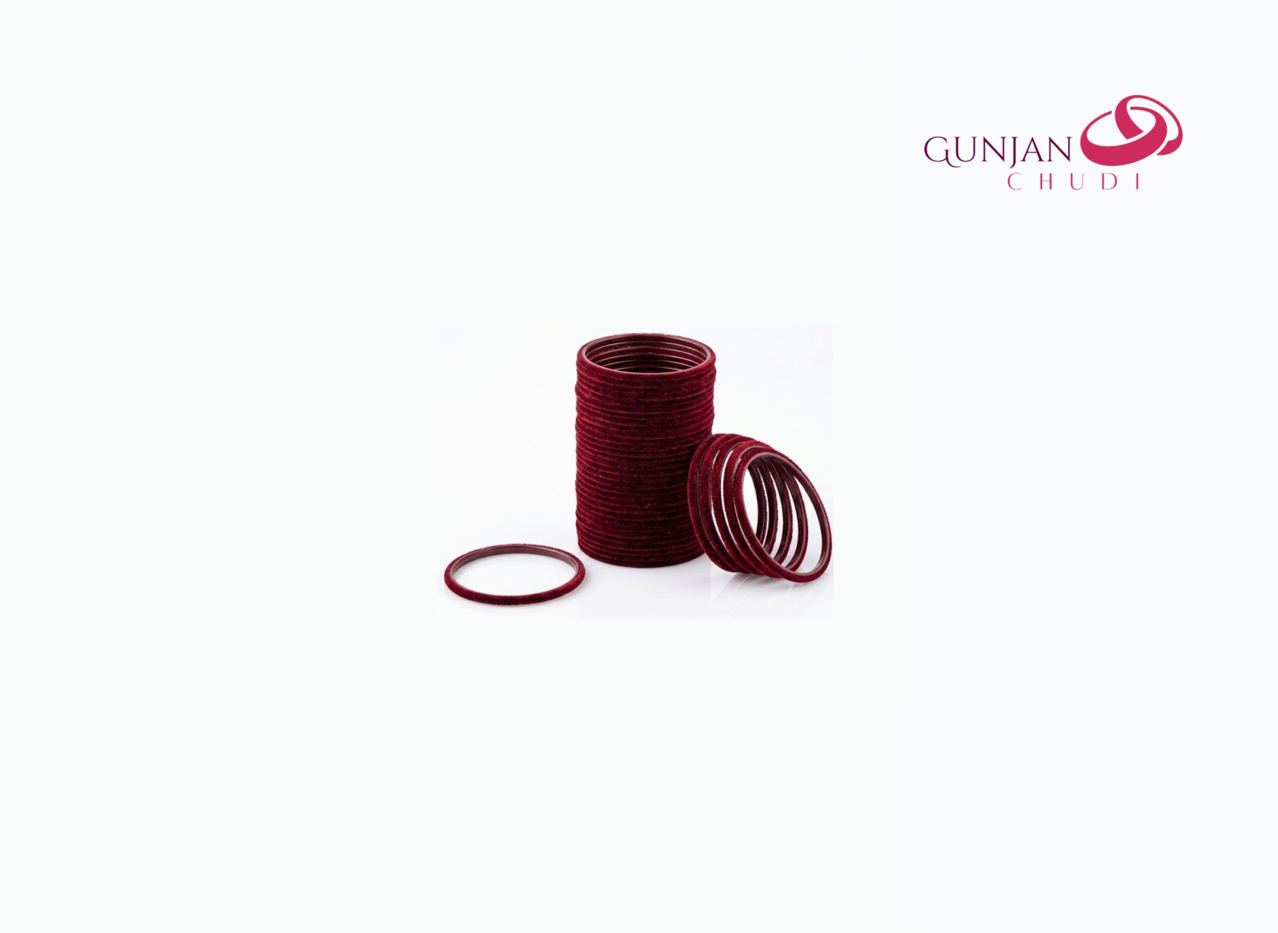 Deep Maroon Velvet Bangles