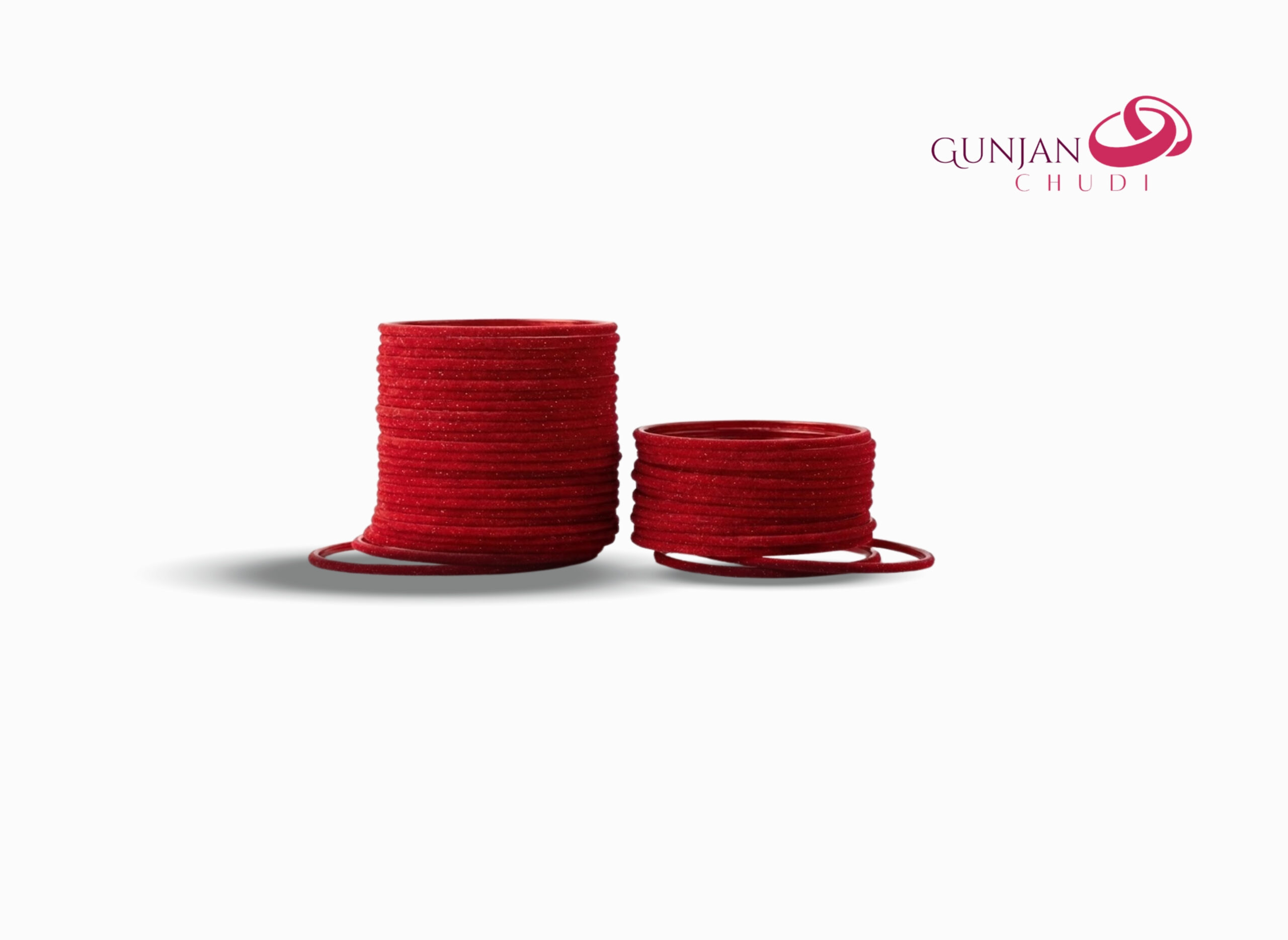 Deep Red Velvet Bangles