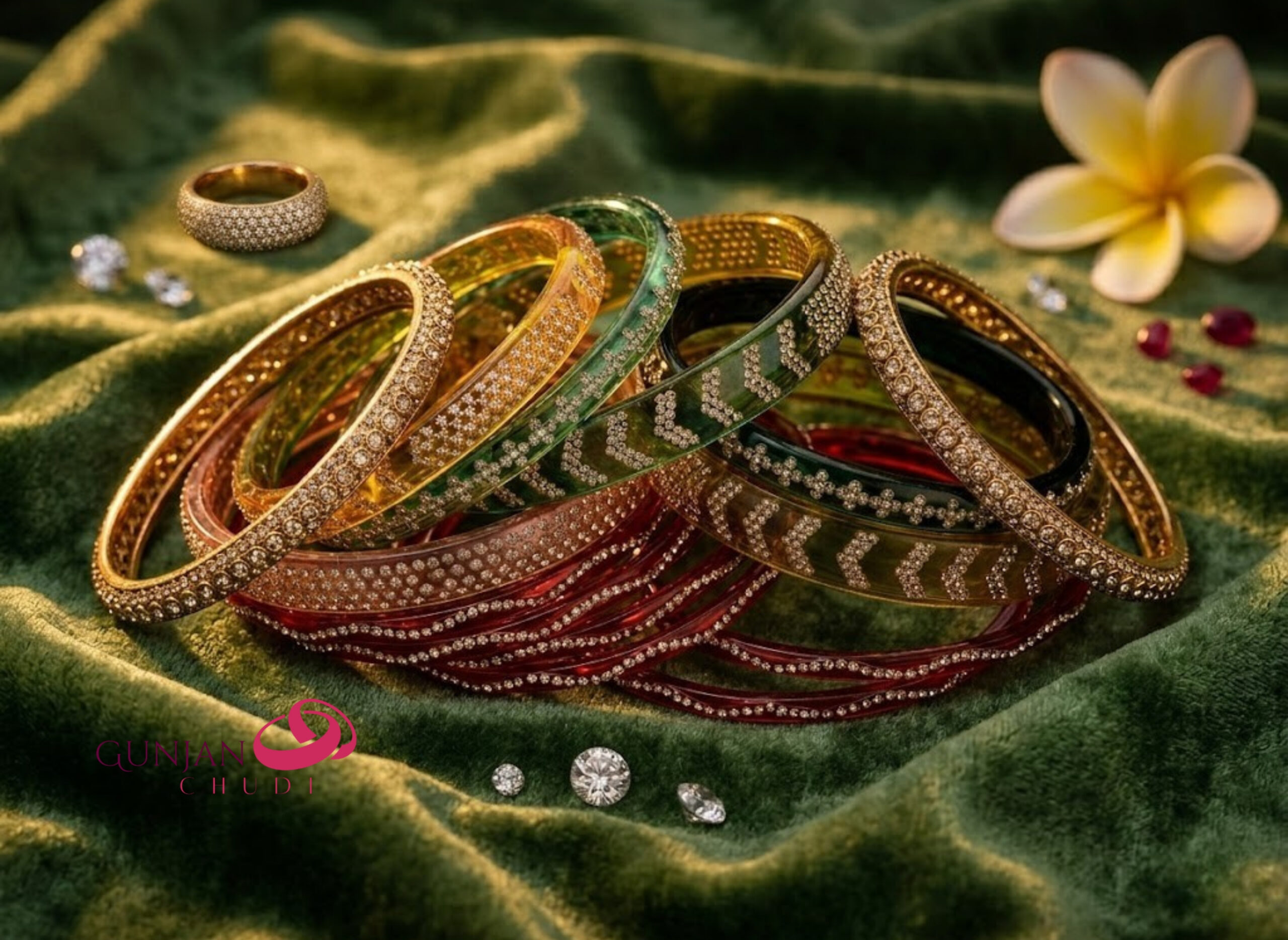 Designer Hyderabadi Glass Bangles - Image 2