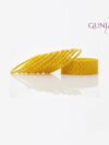 Glossy Glass Stone-Studded Yellow Bangles