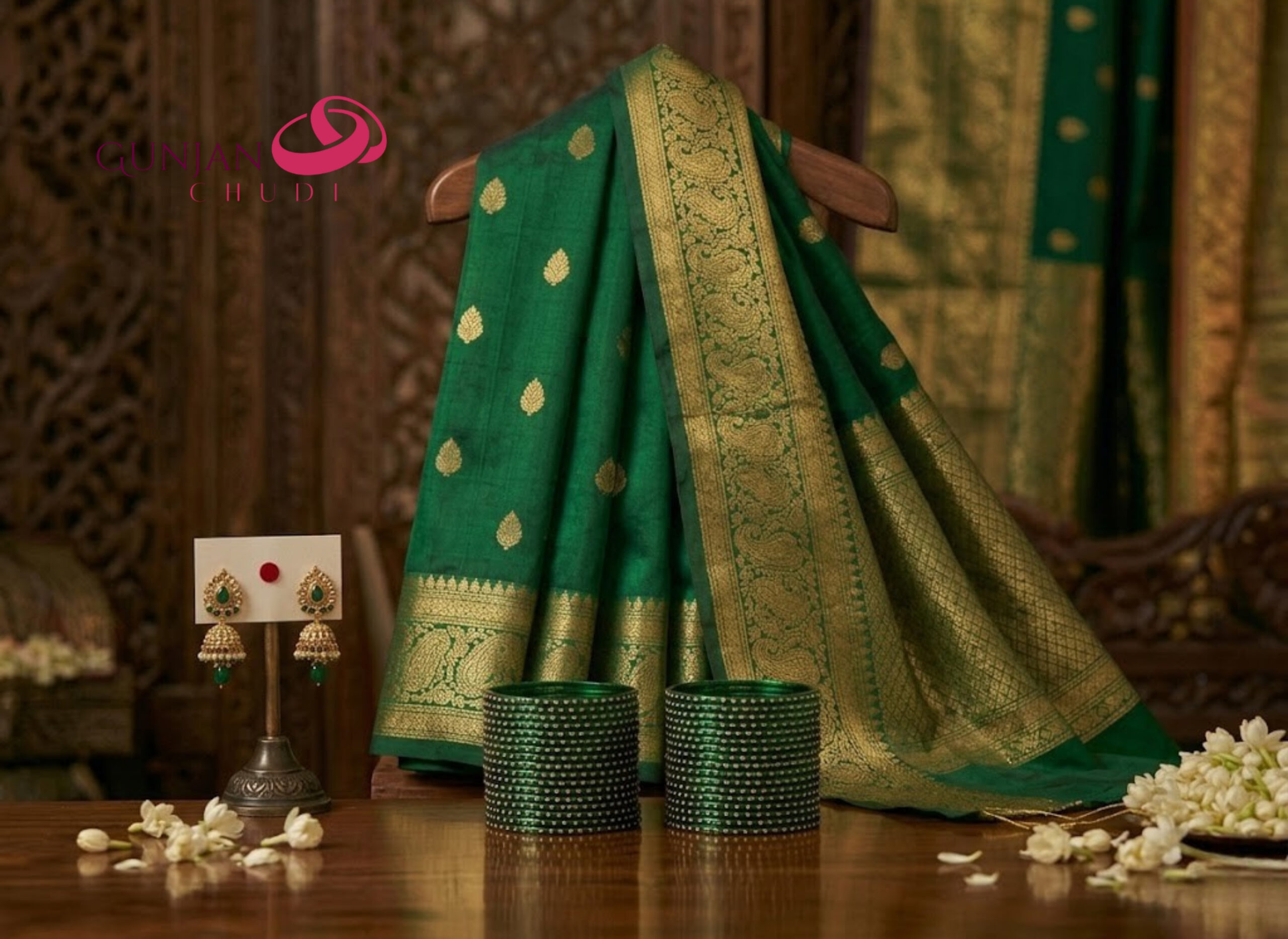 Lac Finish Resham Work Bangles - Image 3