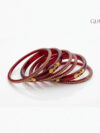Maroon Acrylic Floral Kada