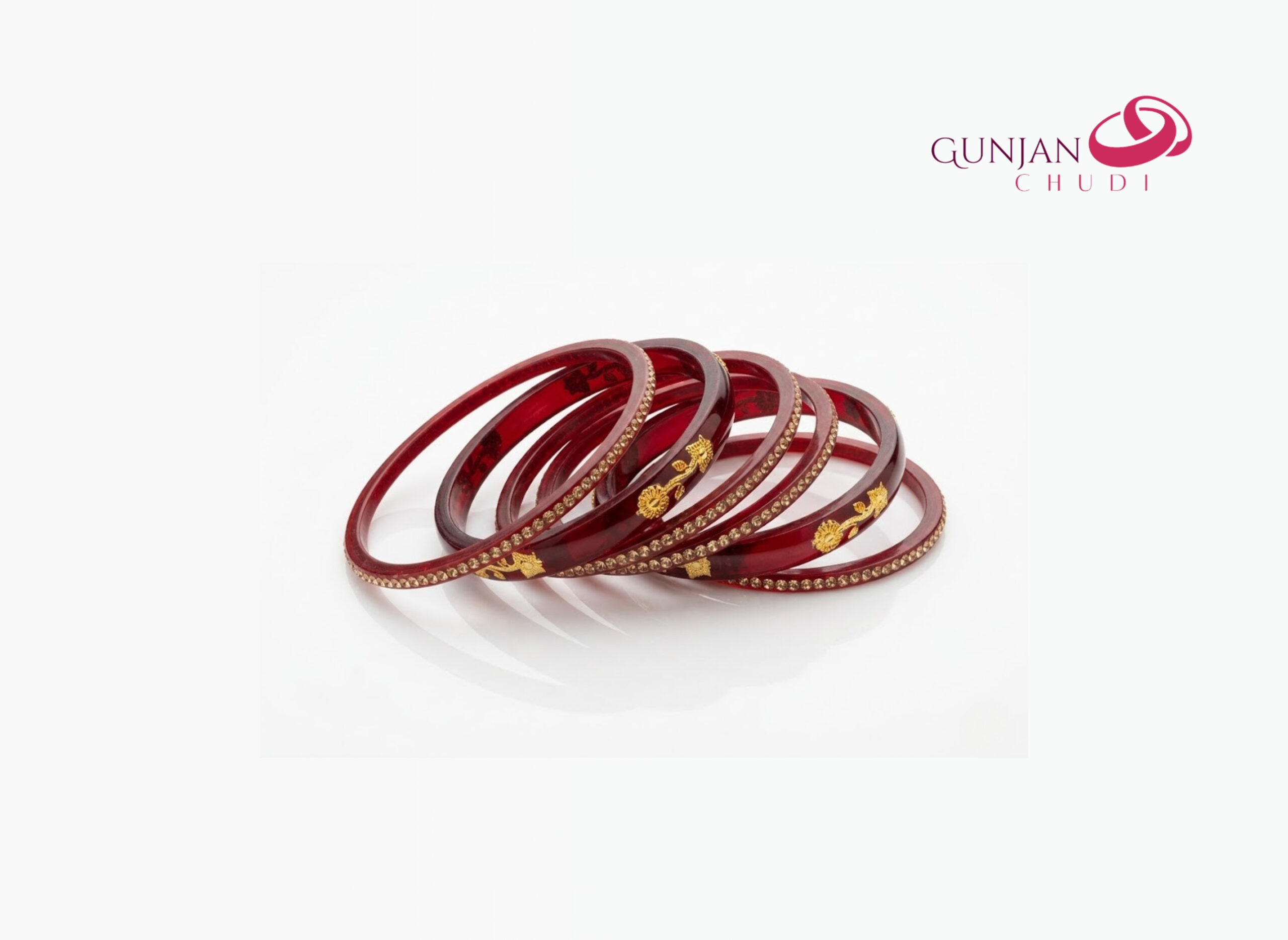 Maroon Acrylic Floral Kada