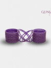 Stone-Studded Purple Glass Bangles