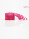 Stone-Work Pink Glass Bangles