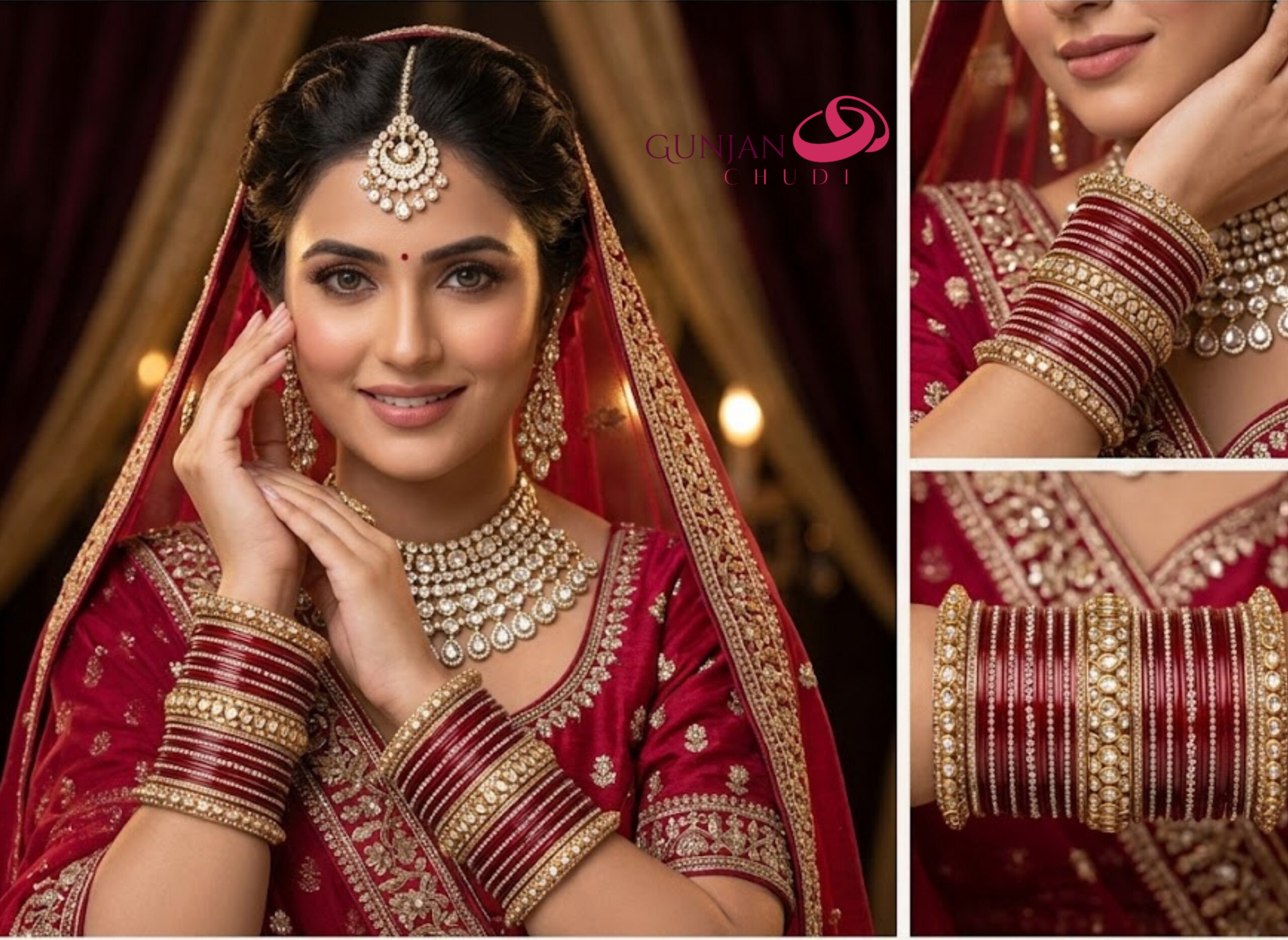 Zircon Stone Studded Bangles - Image 4